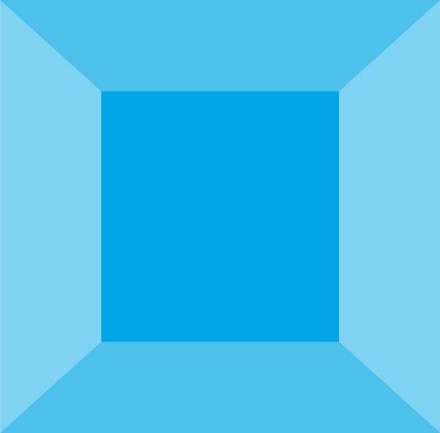 Image of basic blue geometric design.