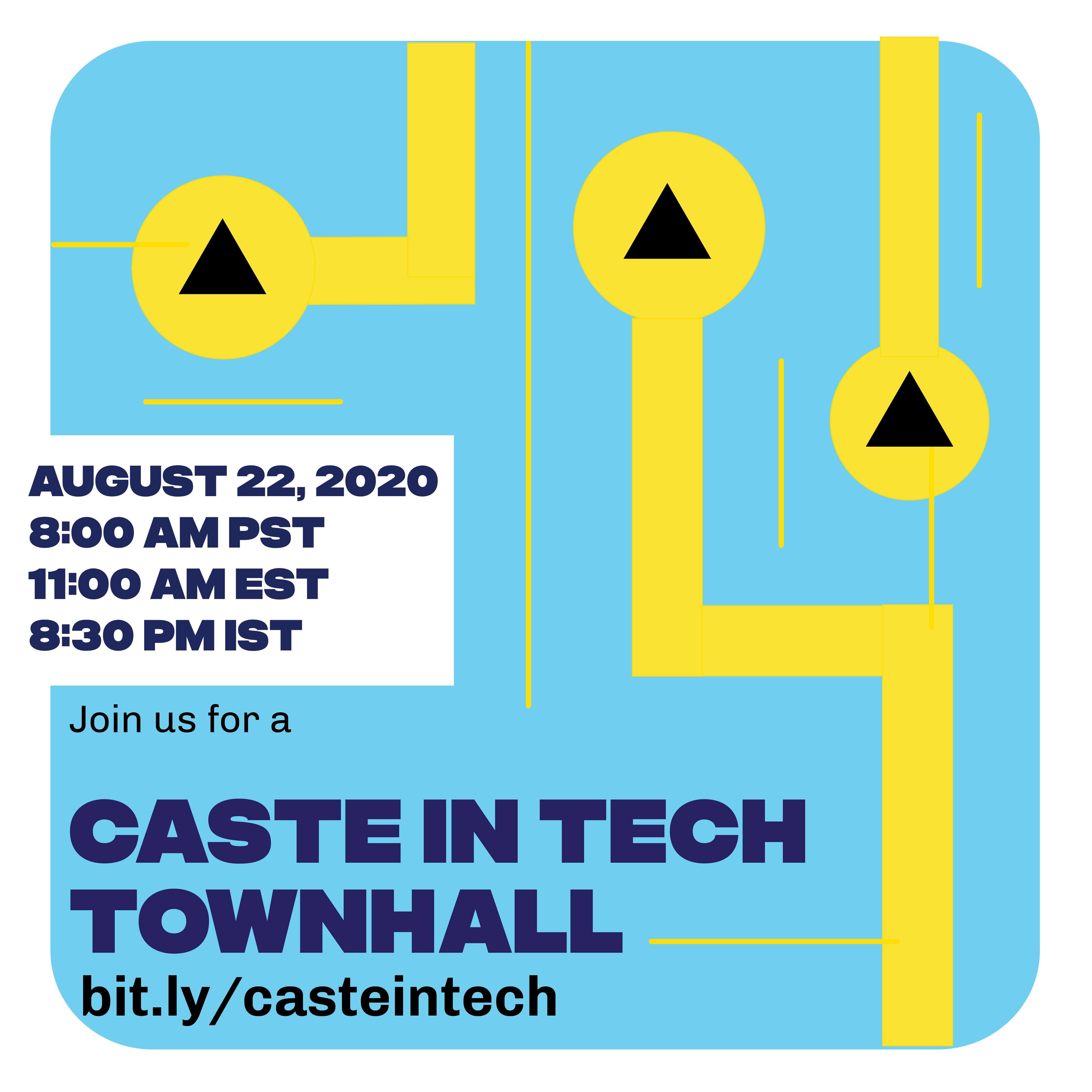 Cast in Tech Townhall flyer - August 22, 2020
