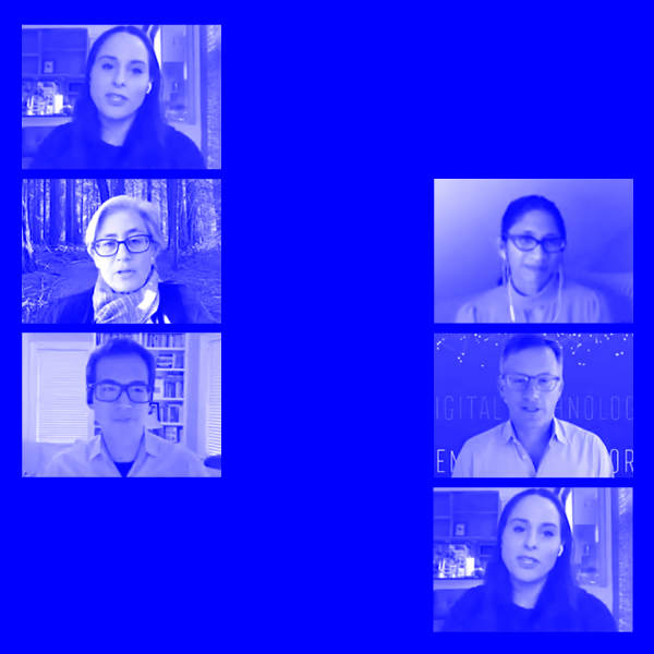collage of screenshots of Robyn Caplan, Lucy Bernholz, Rob Reich, Archon Fung, and Seeta Peña Gangadharan